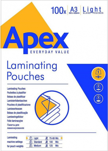 Folie laminare APEX A3 80 microni 100 buc/top 