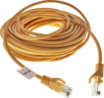 Cablu UTP Lanberg cat.5e mufat 2xRJ45 lungime 15m AWG 26 100 MHz de legatura retea ethernet portocaliu 