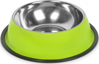 Bol pentru Mancare sau Apa pentru Caini sau Pisici Material Inox Diametru 18cm Culoare Verde 
