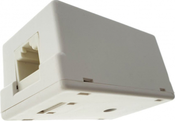 Priza cu port UTP 8P8C Cat.5e echipata din plastic alba 