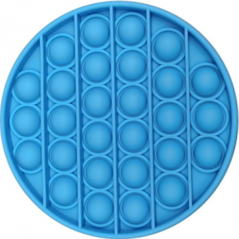 Jucarie senzoriala Pop-Bong-Fidget-Bubble Interactiva Antistres Detensionare Rotund Albastru 