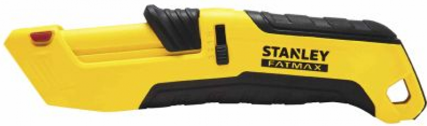 Cutter Stanley FATMAX glisant cu maner de cauciuc rosu cu negru 