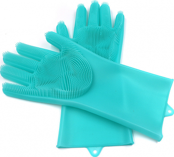 Set manusi de silicon multifunctionale cu peri rezistente la temperaturi inalte bleu 