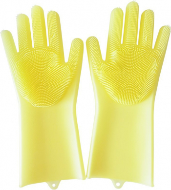Set manusi de silicon multifunctionale cu peri rezistente la temperaturi inalte galben