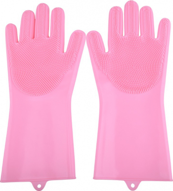 Set manusi de silicon multifunctionale cu peri rezistente la temperaturi inalte roz