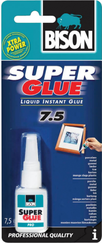 Super Glue Profesional Bison 7.5 ml Adeziv Cianoacrilat Puternic - TEM401009 