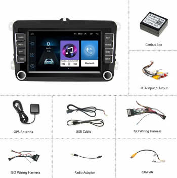 Navigatie Android 9.1 GPS WIFI USB VW Passat Golf Jetta Touran Tiguan Skoda 