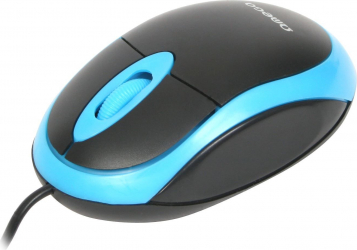 Mouse USB Omega 1200 DPI 95x57x33mm cablu 110cm negru cu albastru 