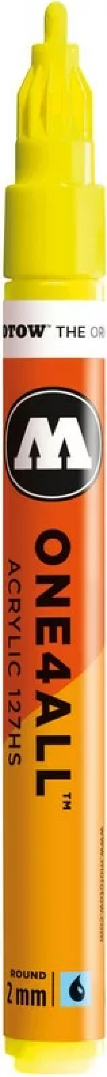 Marker acrilic Molotow ONE4ALL 127HS 2 mm neon yellow fluorescent 220 