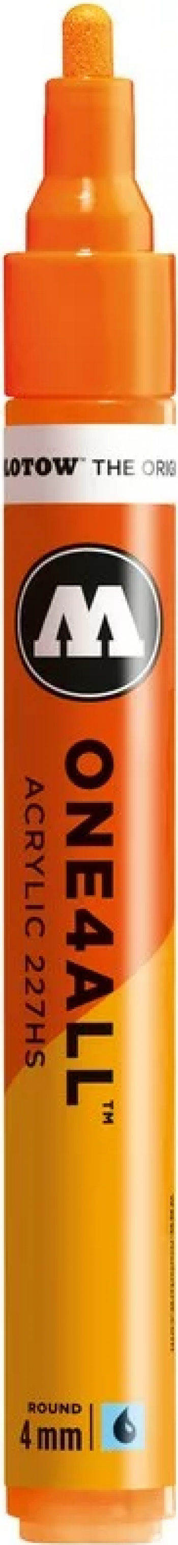 Marker acrilic Molotow ONE4ALL 227HS 4 mm neon orange fluorescent 218 
