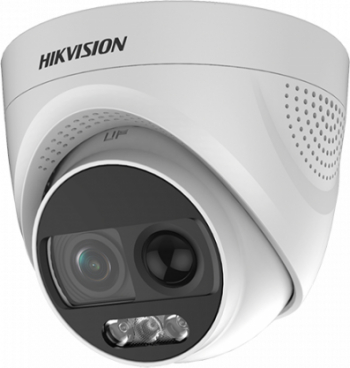 Camera de supraveghere HikVision ColorVU Analog HD 2 MP Lentila 2.8 mm Infrarosu Alarma Alb 