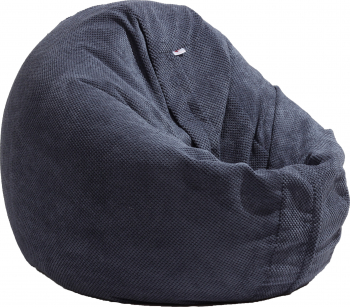 Fotoliu Puf tip Sac Relaxo XL - Dusty Blue Gama Plush Honey cu husa detasabila textila umplut cu perle polistiren 