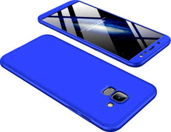 Husa Albastru Deschis cu Protectie 360 Grade + Folie de Sticla - Samsung Galaxy A11