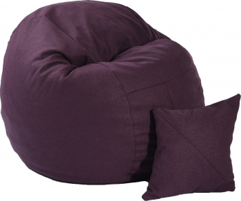 Set Fotoliu Puf Matusalem si perna decorativa Fancy Purple Gama Premium Textil umplut cu fulgi de burete memory mix 