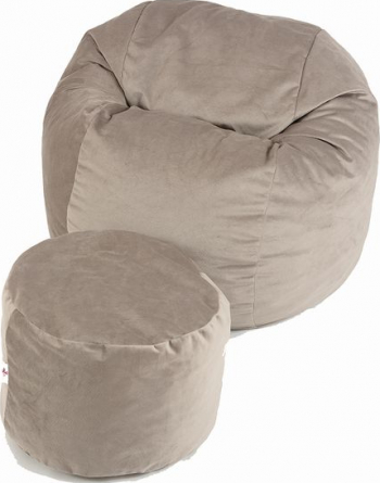 Set Fotoliu Puf pentru Copii 5-16 ani Matusalem + Otoman - Old Oak Gama Plush Honey umplut cu fulgi de burete memory mix and reg 
