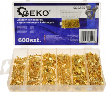 Set conectori cablu auto 600 bucati GEKO G02829