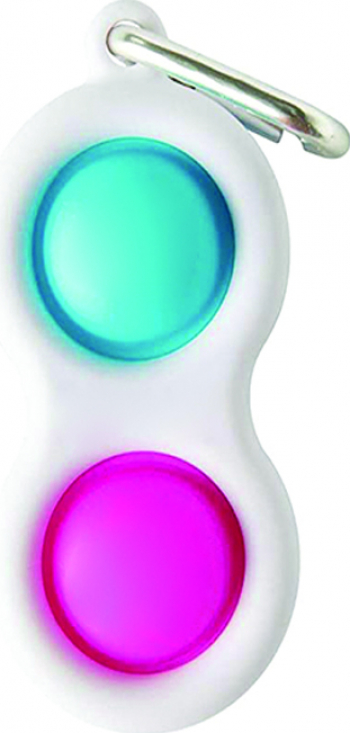 Jucarie antistres Pop it tip breloc 8 cm multicolor 