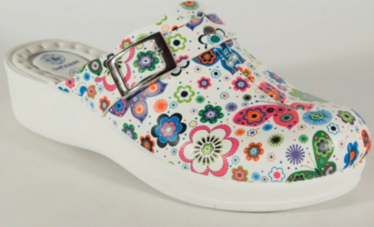 SABOTI MDICALI GEZER CU FLUTURASI SI FLORICELE MULTICOLORI 