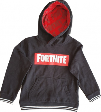 Hanorac copii Fortnite Epic Games Logo 6-7 ani Negru