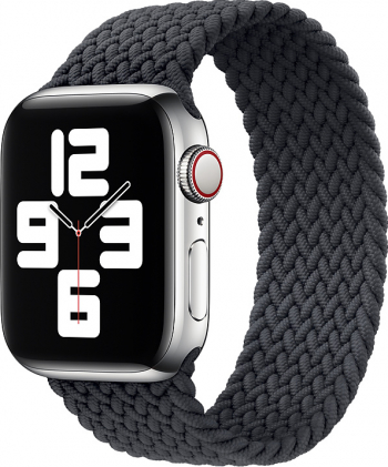 Curea pentru Apple Watch Braided Solo Loop Compatibila cu Apple Watch 1/2/3/4/5/6 Negru 42 mm