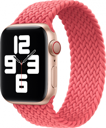 Curea pentru Apple Watch Braided Solo Loop Compatibila cu Apple Watch 1/2/3/4/5/6 Rose 38 mm 