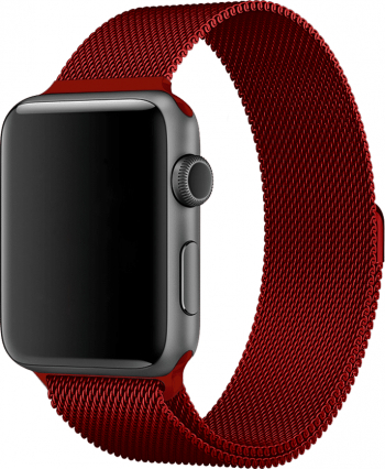 Curea pentru Apple Watch Metalica Milanese Loop Compatibila cu Apple Watch 1/2/3/4/5/6 Burgundy Red 42 mm 