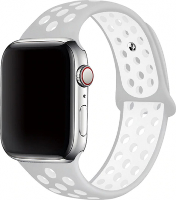 Curea Silicon MTP Premium Nike Style Pentru Apple Watch Gray/White 40mm 