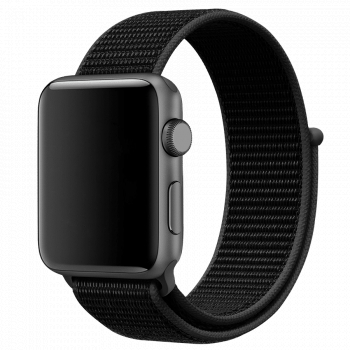 Curea pentru Apple Watch Nilon Sport Compatibila cu Apple Watch 1/2/3/4/5/6 42mm Negru 
