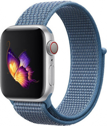Curea Textila MTP Premium pentru Apple Watch 44mm Blue 