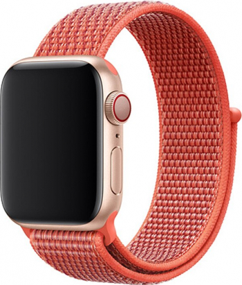 Curea Textila MTP Premium pentru Apple Watch 44mm Nectarine 