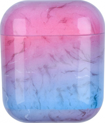 Husa Protectie anti cazaturi material dur Pink Marlble pentru Apple AirPods 1 