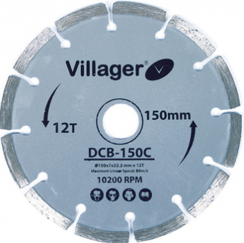 Disc de taiere diamantat DCB125C 125mm Villager 