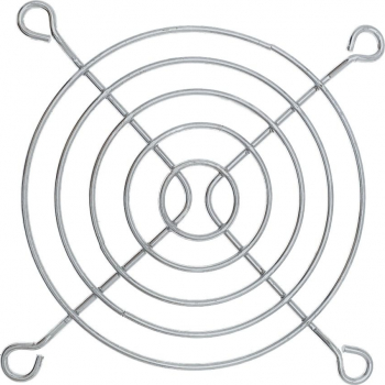 Grila de protectie ventilator 80 mm din otel argintie 