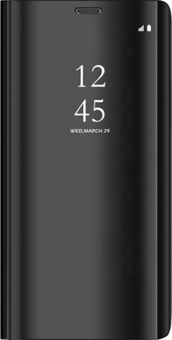 Husa clear view pentru Huawei P40 Lite neagra 