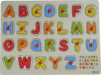 Puzzle din lemn cu alfabet 