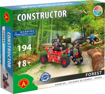 Set constructie Alexander 194 piese metalice Constructor Forest Utilaj incarcare busteni 