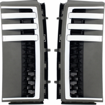 Grile Laterale compatibil cu Range Rover Vogue III L322 2002-2012 Autobiography Side Vents Gray Matte Black Edition Design Nou 