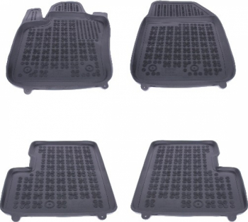 Set covorase auto din cauciuc pentru Fiat 500X 2014+ Rezaw Plast Negru 4 Buc 