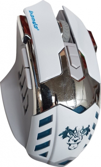 BANDA - Mouse USB GAMING 6D - WHITE - LED 