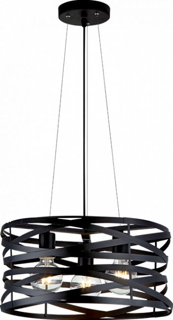 Lustra Helix 3x60W E27 finisaj negru Elmark 955HELIX3/BK 