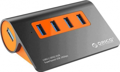 Hub USB Orico M3H4-G2 4 Port USB3.1 Gri 