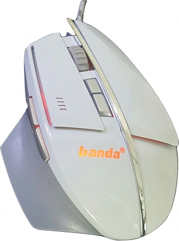 BANDA - Mouse USB GAMING 7D - WHITE - LED 