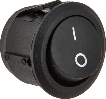 Intrerupator Rotund Cu Doua Pozitii ON-OFF Diametru 22 mm Negru 