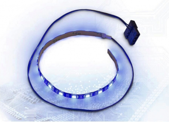 Banda LED Inter-Tech albastra 30cm Molex 