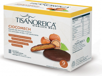 Biscuiti ciocomech cu lapte Tisanoreica Gianluca Mech 9 biscuiti x 13 g 