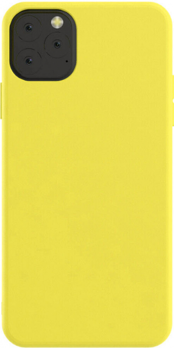 Husa iPhone 11 Pro Max 6.5 inch Galben Liquid Silicone 6.5 inch 