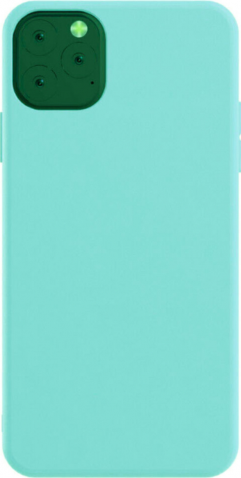 Husa pentru iPhone 11 6.1 inch turcoaz captusita cu microfibra Liquid Silicone marime de 6.1 inch 