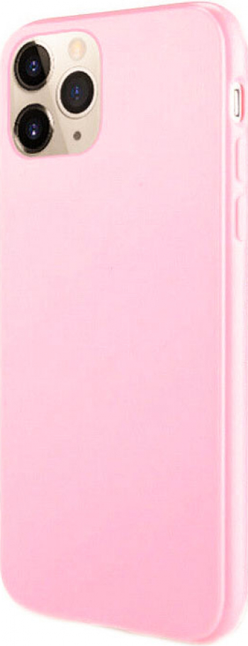 Husa pentru iPhone 11 Pro roz deschis captusita cu microfibra Liquid Silicone marime de 5.8 inch 