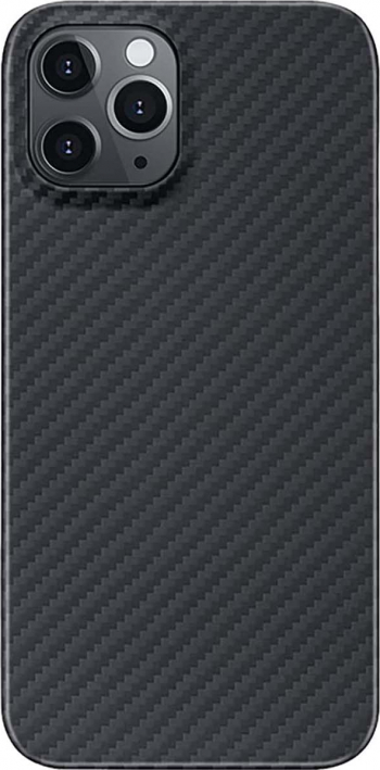 Husa pentru Iphone 12 Mini negru Liquid Silicone design modern tip carbon marime 5.4 inch Doty 