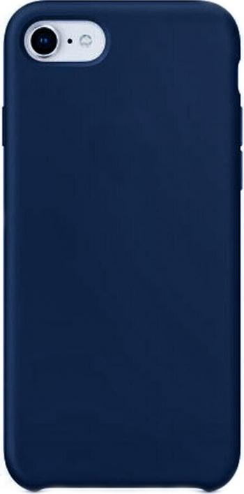 Husa pentru iPhone 8 albastru captusita cu microfibra Liquid Silicone 